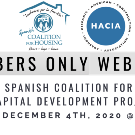 MEMBERS ONLY: Webinar with Spanish Coalition for Housing on Capital Development Projects